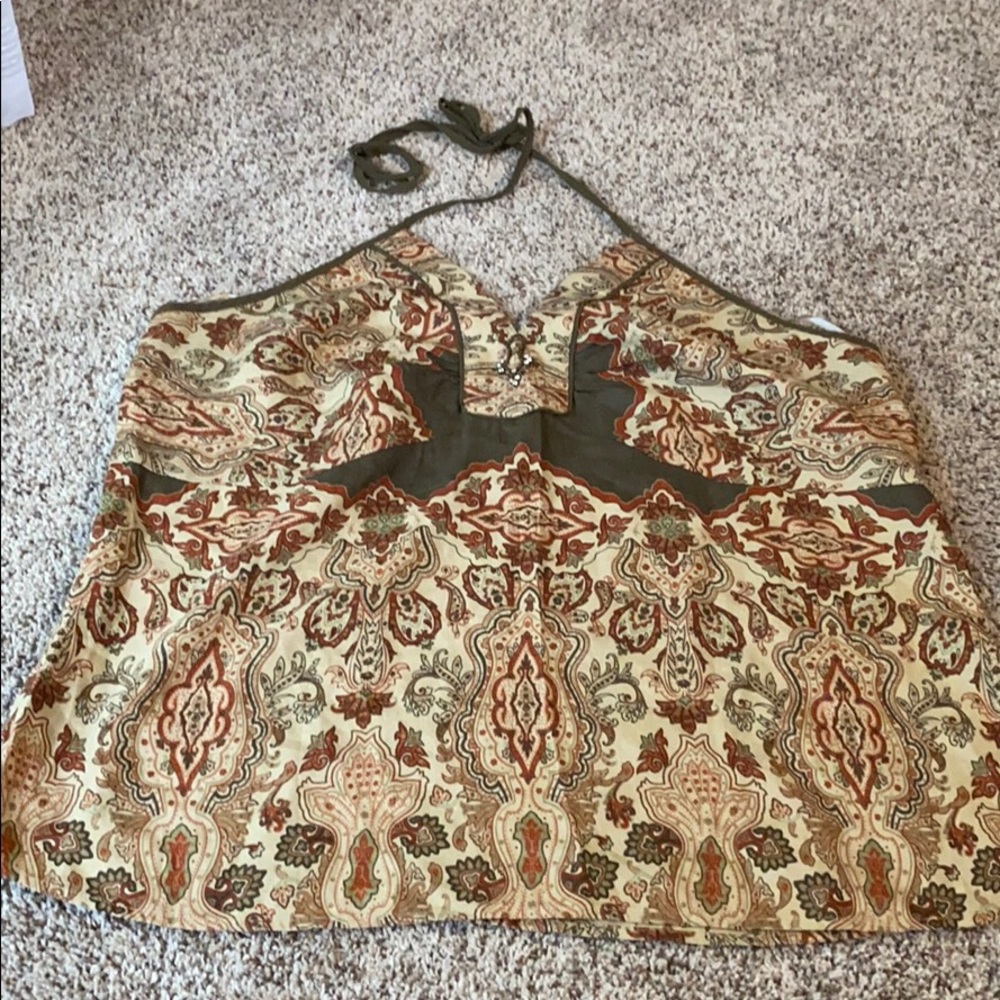 Lane Bryant beaded halter top